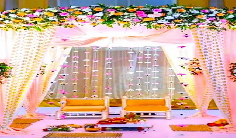 The Heart Mandapa is a Place Where the Exchange of Vows and Garlands will be made