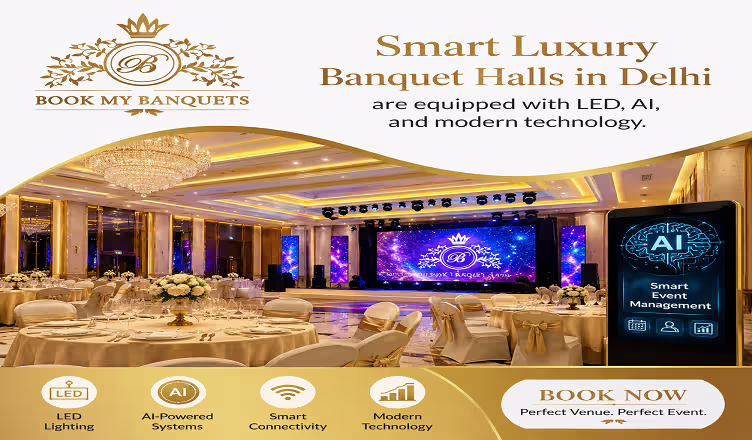 Smart Luxury Banquet Halls in Delhi are Equipped With LED, AI, And Modern Technology